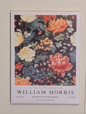 William Morris Floral Art Print Stretched Canvas 12x16
